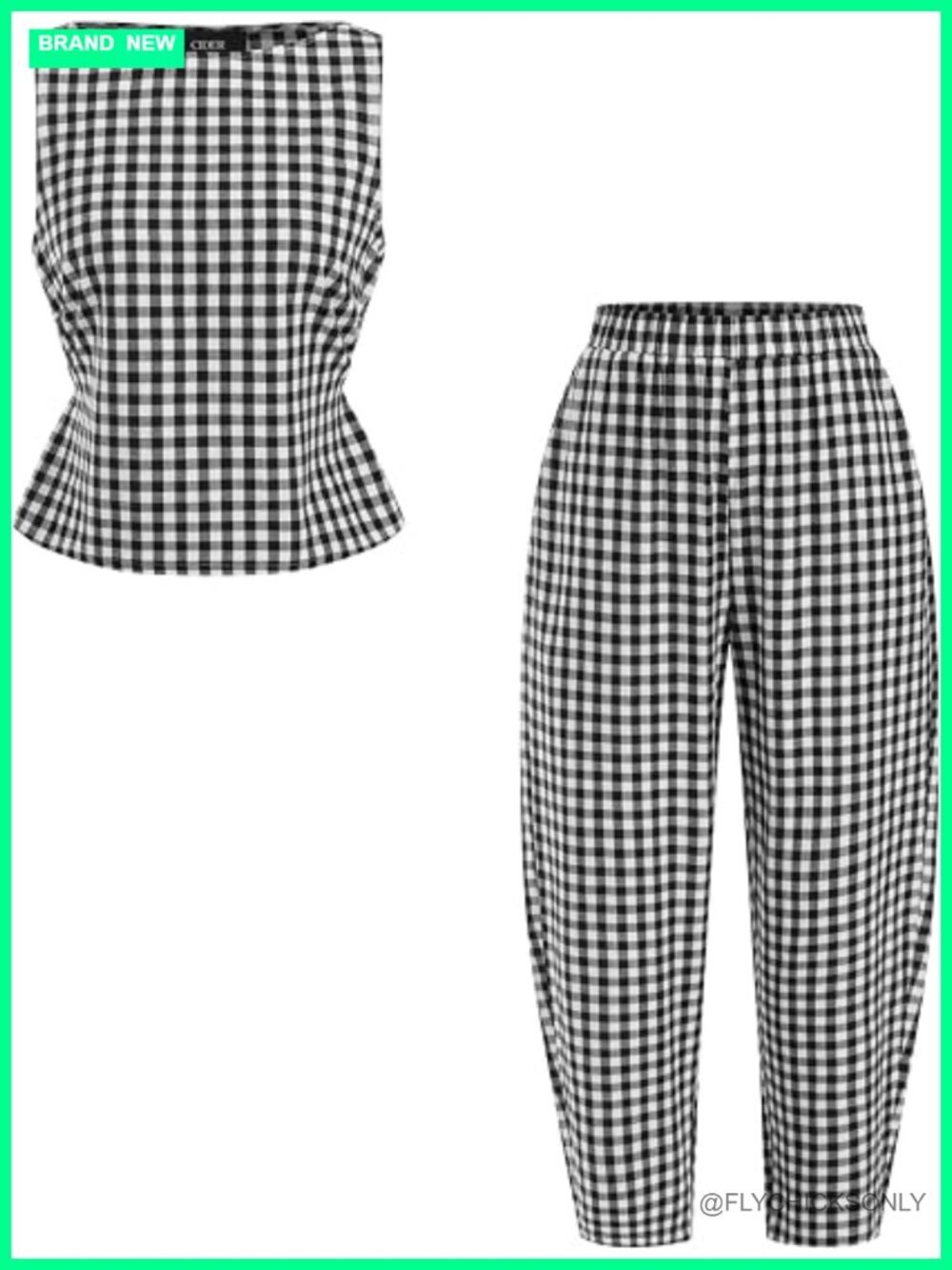 Boat Neck Sleeveless Two Piece Set with Wide Leg Pants Beach Vacation Outfit